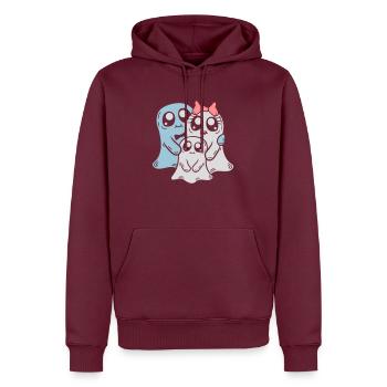 Couple Parents Fantômes Enfant - Sweat à capuche Premium bio Homme - bourgogne - Devant - Nico (187cm)