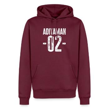Adıyaman 02 – Stolz auf eine vielfältige Heimat - Männer Premium Bio Hoodie - Burgunderrot - Vorne - Nico (187cm)