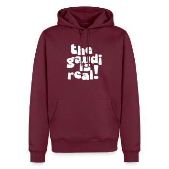 Le Gaudí est réel - Sweat à capuche Premium bio Homme - bourgogne - Devant - Nico (187cm)