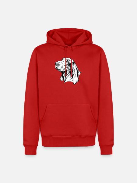 Bracco Italiano Portrait - Men’s Premium Organic Hoodie - red