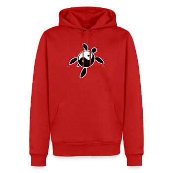 Schildkröten Panzer Yin Yang Symbol Gleichgewicht - Männer Premium Bio Hoodie - Rot - Vorne - Nico (187cm)
