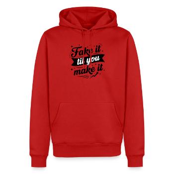 Fake It Til You Make It - Success Confidence Minds - Sweat à capuche Premium bio Homme - rouge - Devant - Nico (187cm)