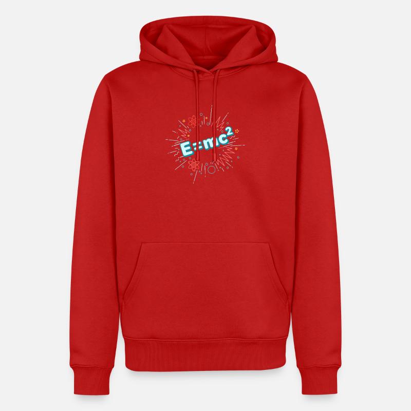 E=mc2 Wissenschaftliche Explosion - Männer Premium Bio Hoodie - Rot