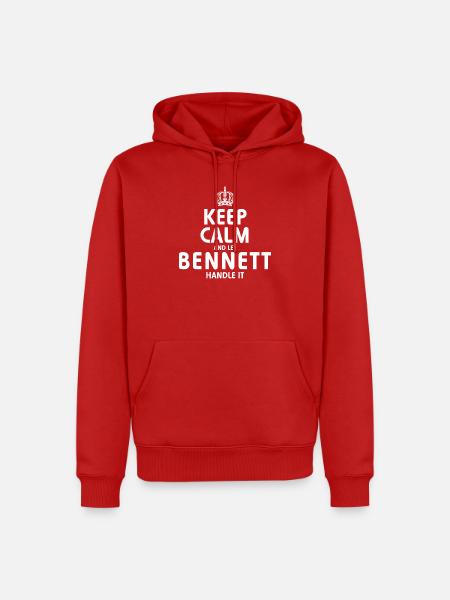 BENNETT: Kümmer dich darum. - Männer Premium Bio Hoodie - Rot