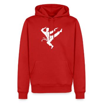 Karate Kämpfer - Männer Premium Bio Hoodie - Rot - Vorne - Nico (187cm)