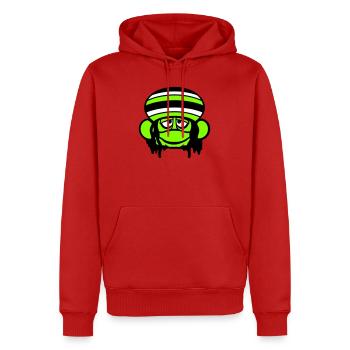 Frosch Reggae Musik Rasta Haare Mütze Jamaika Fun - Männer Premium Bio Hoodie - Rot - Vorne - Nico (187cm)