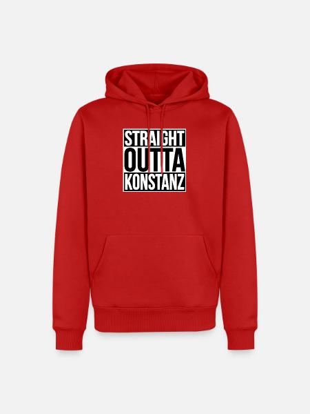 STRAIGHT OUTTA KONSTANZ - Männer Premium Bio Hoodie - Rot