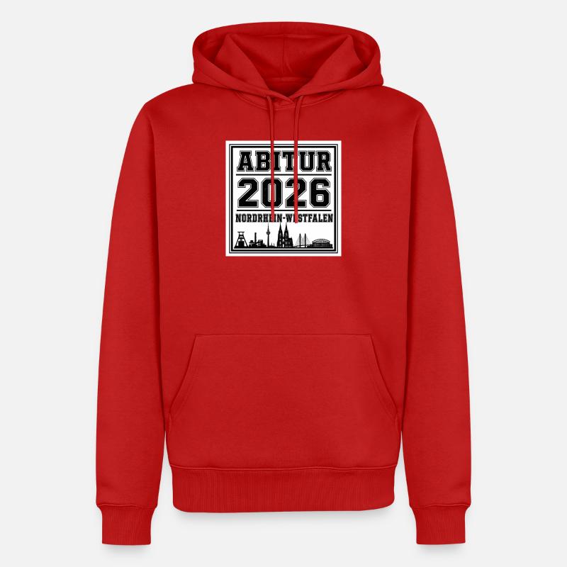 Abitur-2026-NRW - Männer Premium Bio Hoodie - Rot