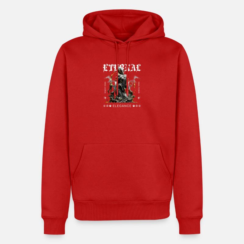 Déesse gothique de l’élégance éternelle - Sweat à capuche Premium bio Homme - rouge