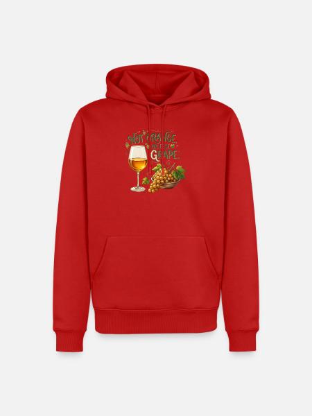 Nicht Orange oder Traube! — Bernsteinwein - Männer Premium Bio Hoodie - Rot