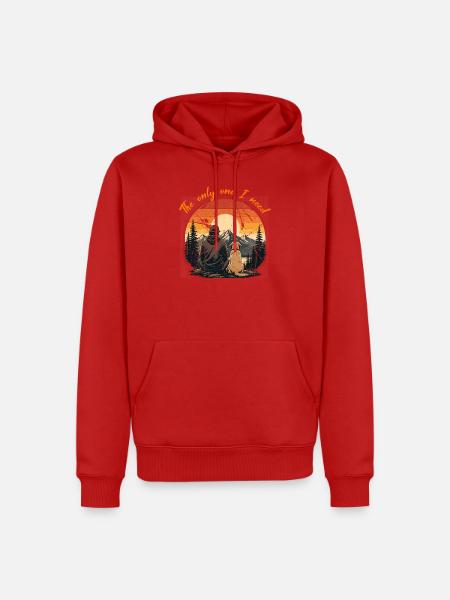 Der Einzige, Den Ich Brauche - Männer Premium Bio Hoodie - Rot
