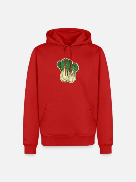 Pak Choi botanisch - Männer Premium Bio Hoodie - Rot