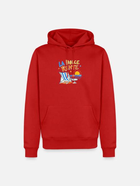 la_dolce_rente_beach - Männer Premium Bio Hoodie - Rot