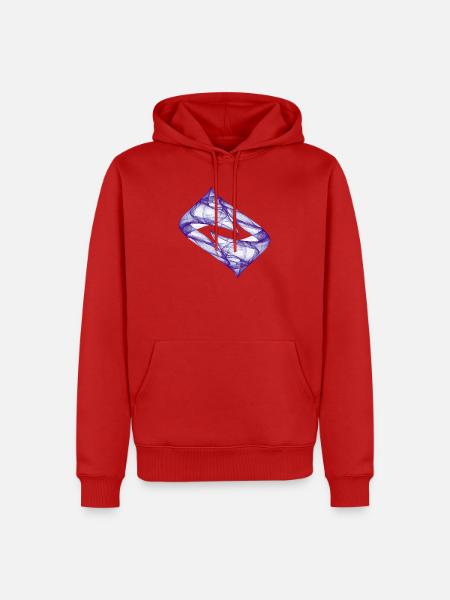 Dynamische Spur - Lila - Männer Premium Bio Hoodie - Rot