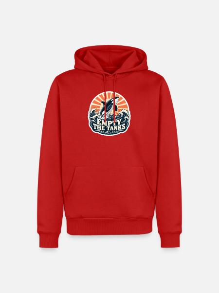 Orca Schutz – Empty the Tanks - Männer Premium Bio Hoodie - Rot
