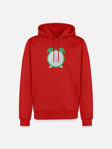 Wecker - Männer Premium Bio Hoodie - Rot