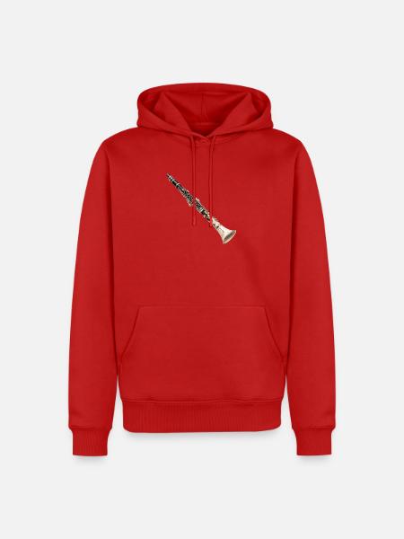 Porzellan-Crack-Klarinette - Männer Premium Bio Hoodie - Rot