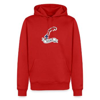 Norway Norwegen Karte Flagge Skandinavien T-Shirt - Männer Premium Bio Hoodie - Rot - Vorne - Nico (187cm)