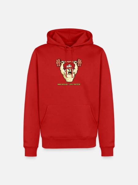 Hard Boiled - Männer Premium Bio Hoodie - Rot
