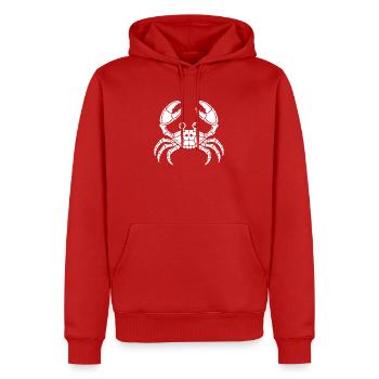 Süßes Skelett Krabbe Krebs Meer Cartoon Shirt - Männer Premium Bio Hoodie - Rot - Vorne - Nico (187cm)