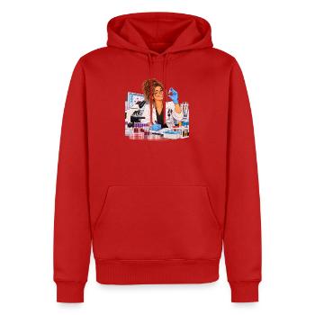 Schicke Wissenschaftlerin im Labor - Männer Premium Bio Hoodie - Rot - Vorne - Nico (187cm)