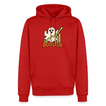 BooLish Wachstumsgeist - Männer Premium Bio Hoodie - Rot - Vorne - Nico (187cm)
