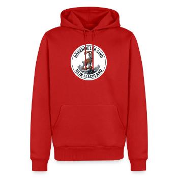 Trailrunning-Shirt Höhenmeter Steinbock - Männer Premium Bio Hoodie - Rot - Vorne - Nico (187cm)