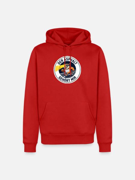 Frühaufsteher Läufer-Design Stirnlampe Eule - Männer Premium Bio Hoodie - Rot