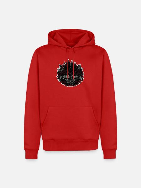Fröhliche Finsternis Adventskranz Gothic Shirt - Männer Premium Bio Hoodie - Rot