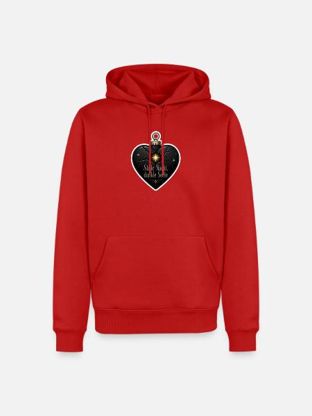 Stille Nacht dunkle Seele Weihnachtskugel Gothic - Männer Premium Bio Hoodie - Rot