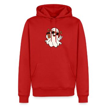 Elfe - Männer Premium Bio Hoodie - Rot - Vorne - Nico (187cm)