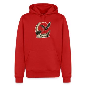 Fledermaus statt Rentier Gothic Weihnachten Shirt - Männer Premium Bio Hoodie - Rot - Vorne - Nico (187cm)