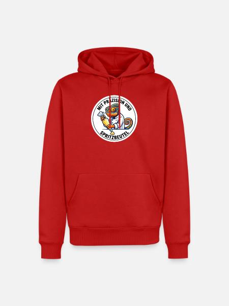 Präzision Spritzbeutel Chamäleon Konditor - Männer Premium Bio Hoodie - Rot