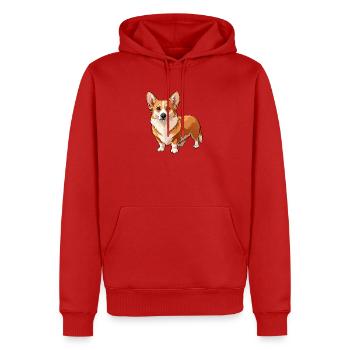 Walisischer Corgi-Hund - Männer Premium Bio Hoodie - Rot - Vorne - Nico (187cm)