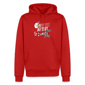 Artist by day Zombie by night - Künstlerin - Männer Premium Bio Hoodie - Rot - Vorne - Nico (187cm)