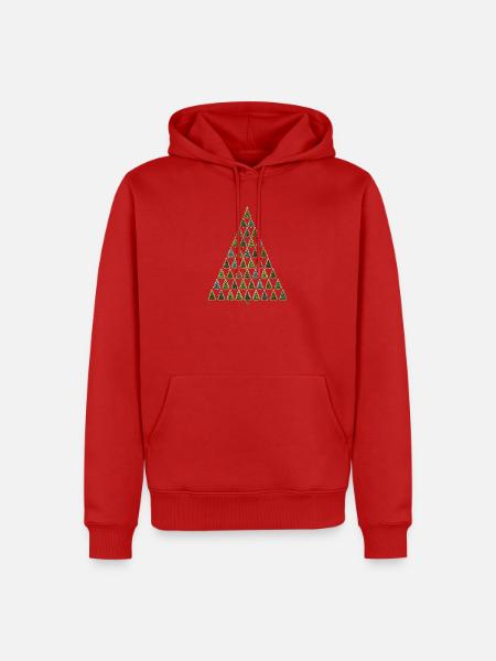 Weihnachtsbaum für Dezember - Männer Premium Bio Hoodie - Rot