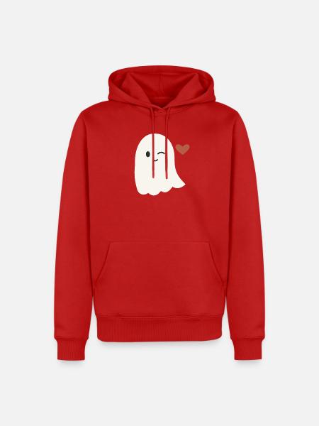 Halloween Geist Herren - Männer Premium Bio Hoodie - Rot