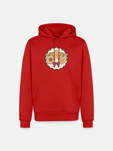 Kekszauber: Stern Herz Ring - Männer Premium Bio Hoodie - Rot