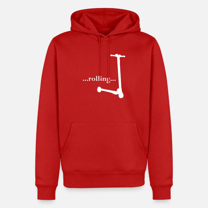 E-Scooter Roller Scooter - Sweat à capuche Premium bio Homme - rouge