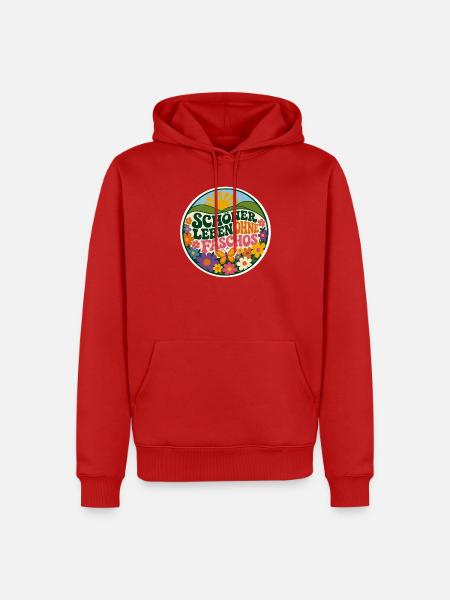 Schöner leben ohne Faschos - Männer Premium Bio Hoodie - Rot