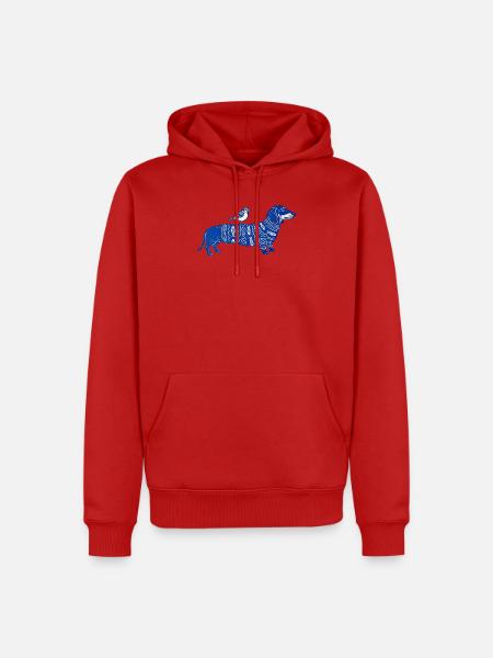 Dackel Liebe - Männer Premium Bio Hoodie - Rot