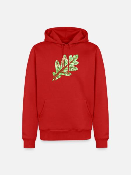 Eichenblatt / Blätter Botanik & Natur Design - Männer Premium Bio Hoodie - Rot
