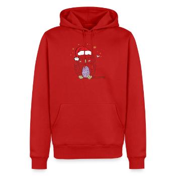 Merry Christmas - Männer Premium Bio Hoodie - Rot - Vorne - Nico (187cm)