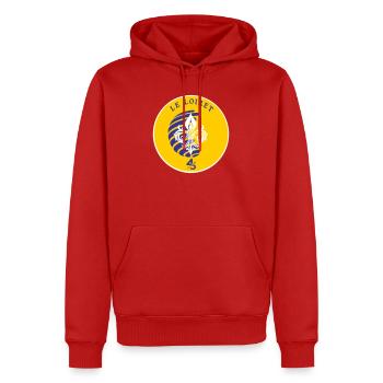 Fleur de Lys Loiret 45 - Sweat à capuche Premium bio Homme - rouge - Devant - Nico (187cm)
