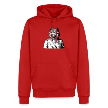 Eurasier | Royal - Sweat à capuche Premium bio Homme - rouge - Devant - Nico (187cm)