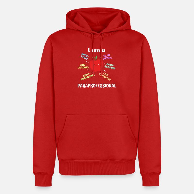 Lehrerassistent Paraprofessional Paraeducator - Männer Premium Bio Hoodie - Rot