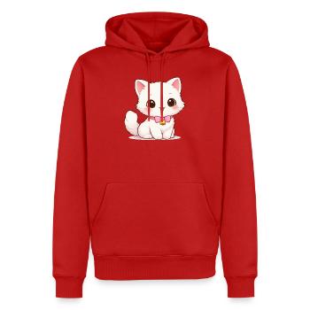 Kitten Bell Magic - Men’s Premium Organic Hoodie - red - Front - Nico (187cm)