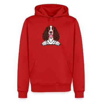 English Springer Spaniel - Männer Premium Bio Hoodie - Rot - Vorne - Nico (187cm)