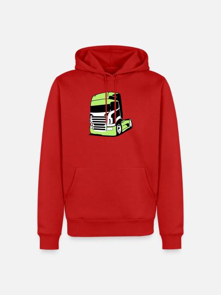 Striking V8 truck - Men’s Premium Organic Hoodie - red