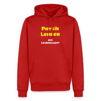 Physics teacher with passion - Men’s Premium Organic Hoodie - red - Front - Nico (187cm)